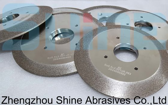 8'' ล้อเรือง CBN ที่เคลือบด้วยไฟฟ้า สําหรับเรืองแผ่นสายไม้