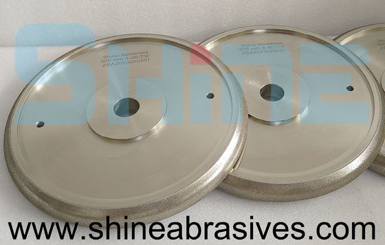 305mm 1A1 CBN หินเจียรเครื่องมือเพชร Electroplated สำหรับใบเลื่อยสายพาน