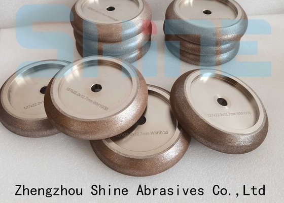 127x22.2x12.7mm วงล้อแกะ CBN ที่เคลือบด้วยไฟฟ้าสําหรับเลื่อยเบนด์