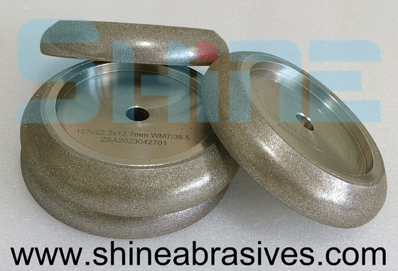 5 '' 7 / 39.5 ล้อเจียร Cbn ชุบไฟฟ้าสำหรับการลับใบเลื่อยวงเดือน