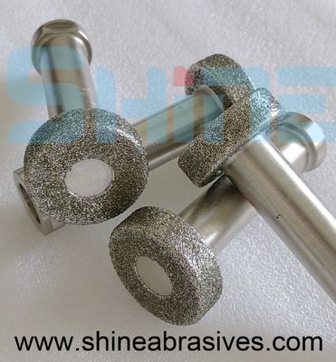 จุดเจียรเพชรชุบด้วยไฟฟ้าสำหรับดอกสว่านเซรามิกเหล็กหล่อเป็นก้อนกลมสีเทา