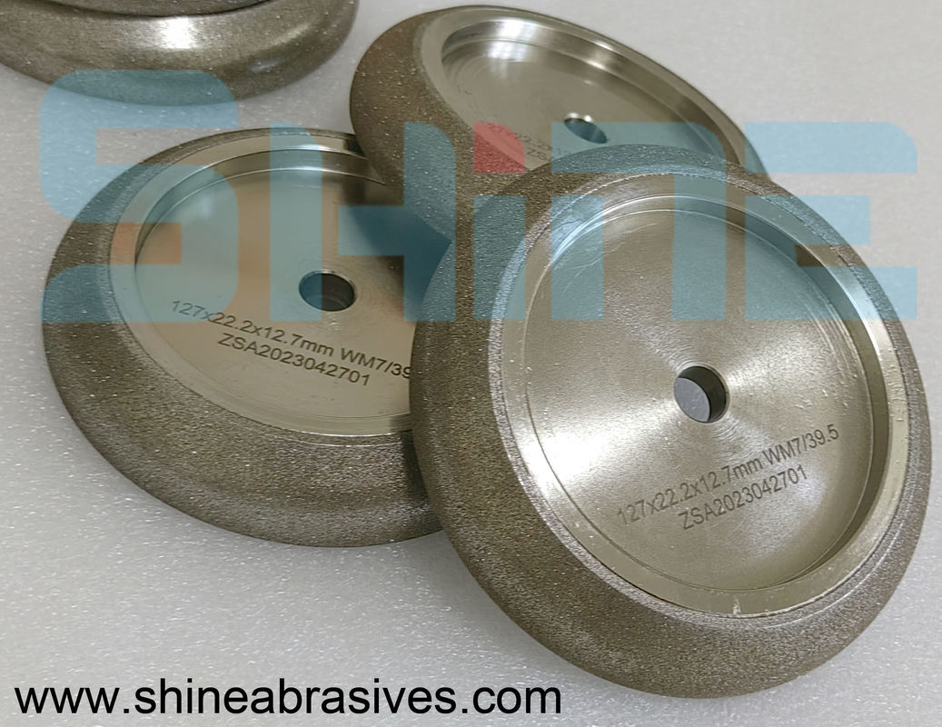 5 '' 7 / 39.5 ล้อเจียร Cbn ชุบไฟฟ้าสำหรับการลับใบเลื่อยวงเดือน