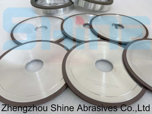 ล้อลับคม CBN ความเสถียรทางความร้อนที่เหนือกว่า HSS Grinding 6A2 Metal Bond 150mm Low Grinding Burn